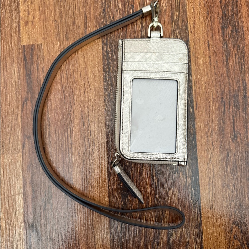 Elegant Gold Card Holder with Strap
